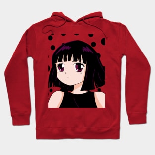 Anime Girl Black Hair Hoodie